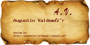 Augustin Valdemár névjegykártya